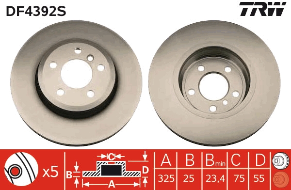 TRW DF4392S Disc frana