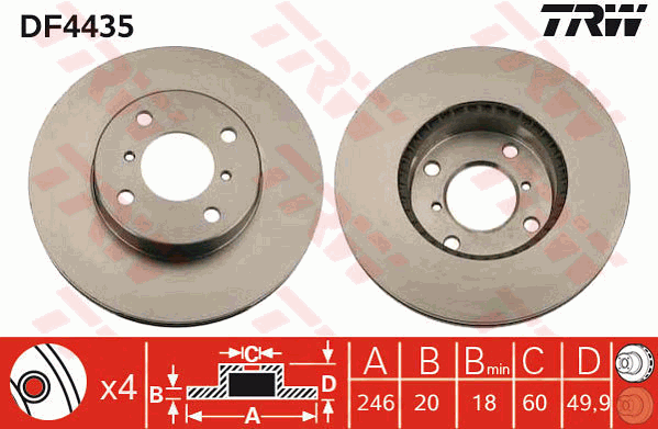 TRW DF4435 Discofreno