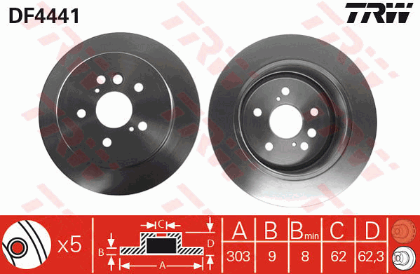 TRW DF4441 Bremsscheibe