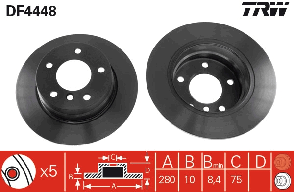 TRW DF4448 Disc frana