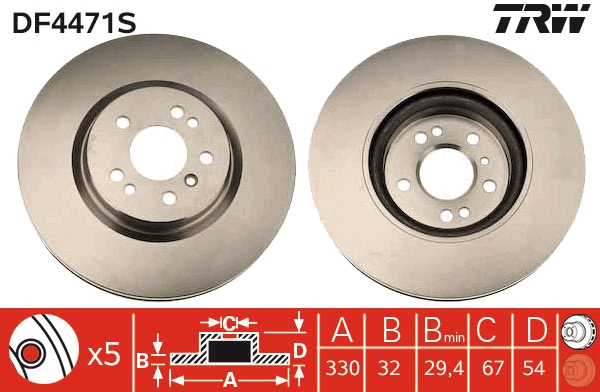 TRW DF4471S Disc frana