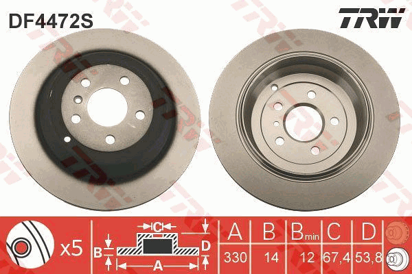 TRW DF4472S Bremsscheibe