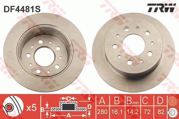 TRW DF4481S Bremsscheibe