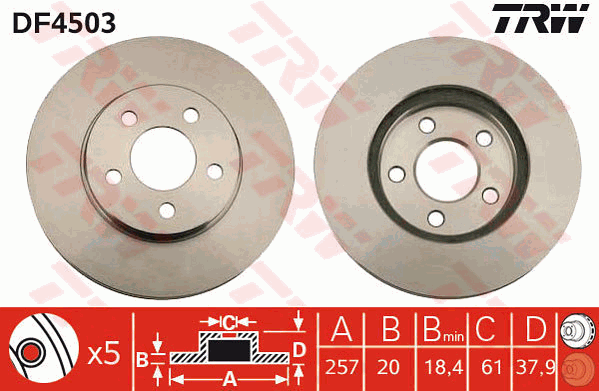 TRW DF4503 Bremsscheibe