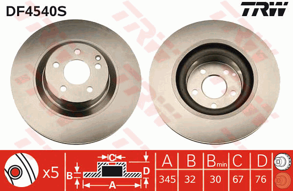 TRW DF4540S Bremsscheibe