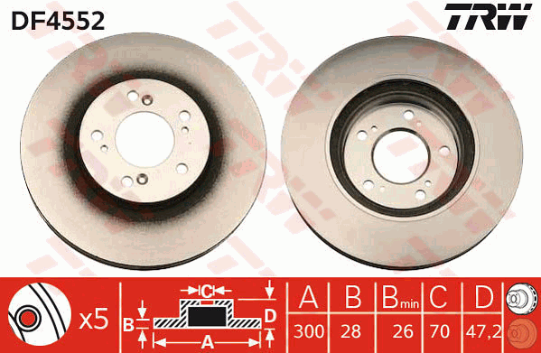 TRW DF4552 Bremsscheibe