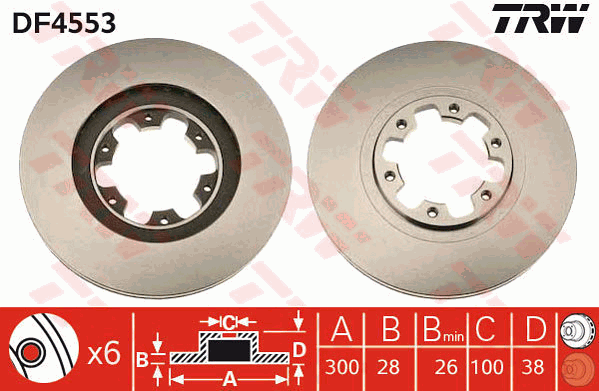 TRW DF4553 Bremsscheibe