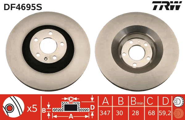 TRW DF4695S Disc frana