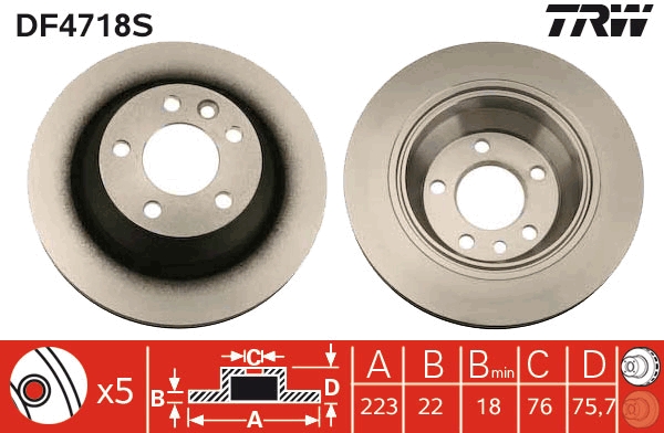 TRW DF4718S Disc frana