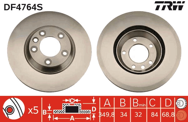 TRW DF4764S Disc frana