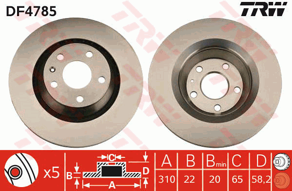 TRW DF4785 Bremsscheibe