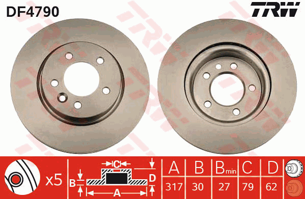 TRW DF4790 Discofreno-Discofreno-Ricambi Euro