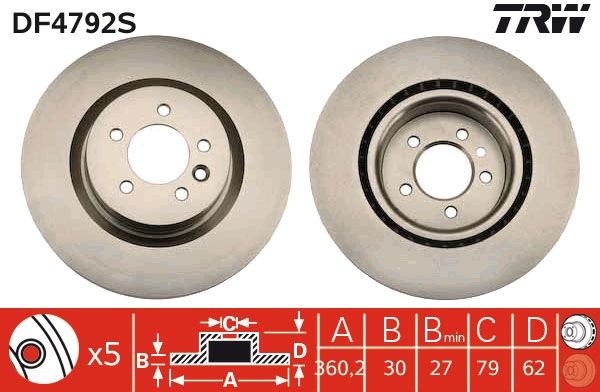 TRW DF4792S Disc frana