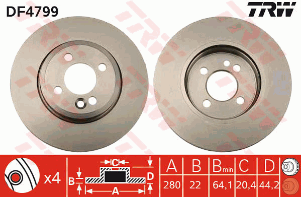 TRW DF4799 Bremsscheibe