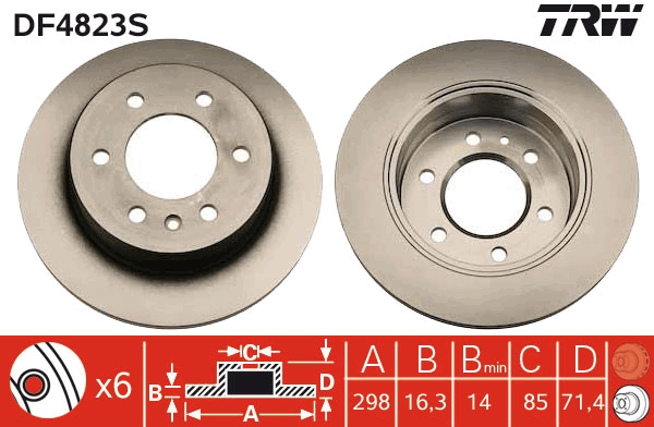 TRW DF4823S Disc frana