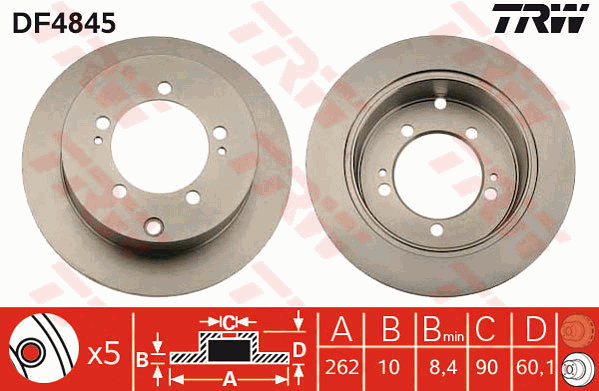 TRW DF4845 Discofreno-Discofreno-Ricambi Euro