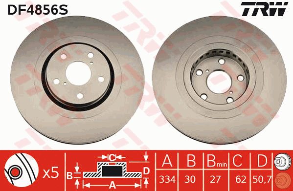 TRW DF4856S Discofreno-Discofreno-Ricambi Euro