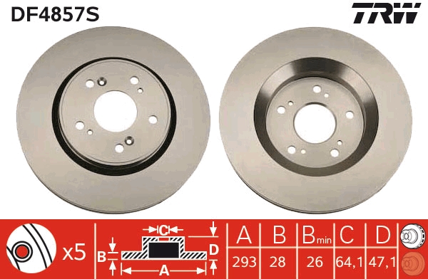 TRW DF4857S Disc frana