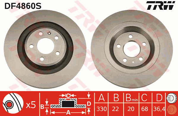 TRW DF4860S Discofreno