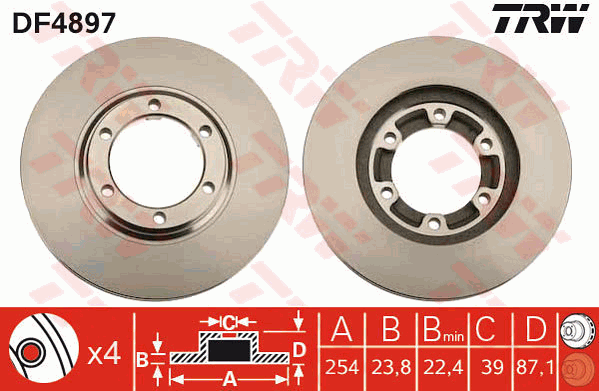 TRW DF4897 Discofreno-Discofreno-Ricambi Euro