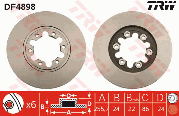 TRW DF4898 Bremsscheibe