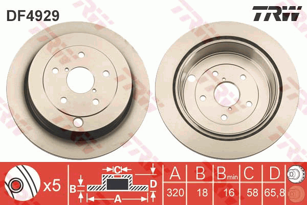 TRW DF4929 Discofreno-Discofreno-Ricambi Euro