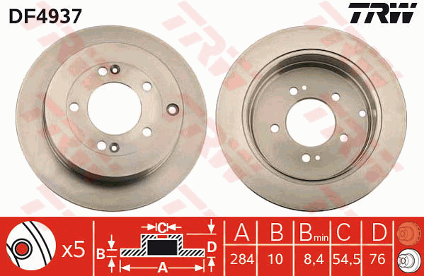 TRW DF4937 Discofreno-Discofreno-Ricambi Euro