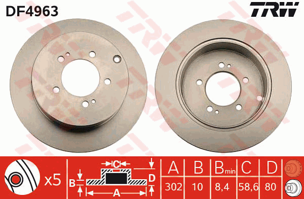 TRW DF4963 Discofreno-Discofreno-Ricambi Euro