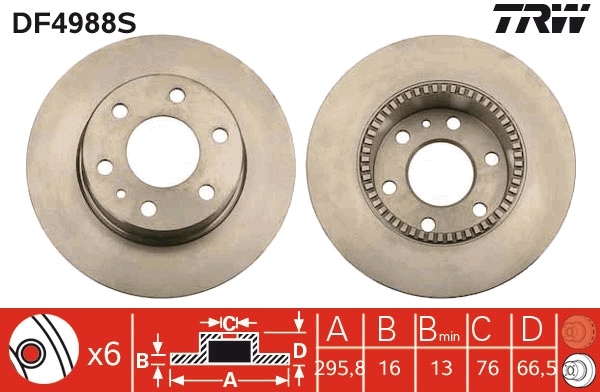 TRW DF4988S Disc frana