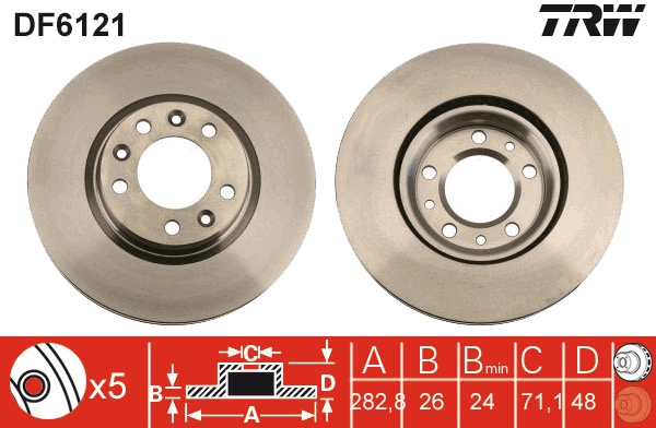 TRW DF6121 Disc frana