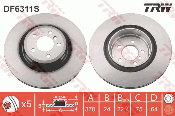 TRW DF6311S Bremsscheibe