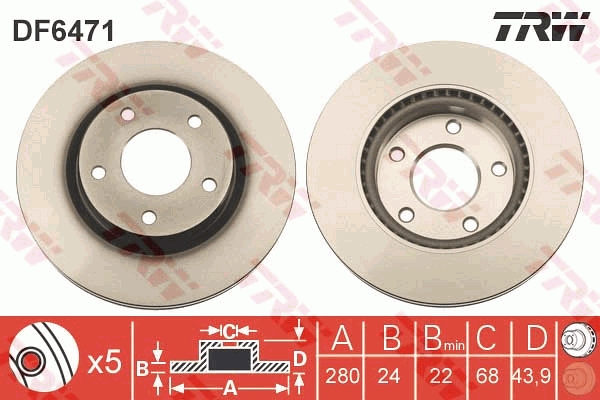 TRW DF6471 Disc frana