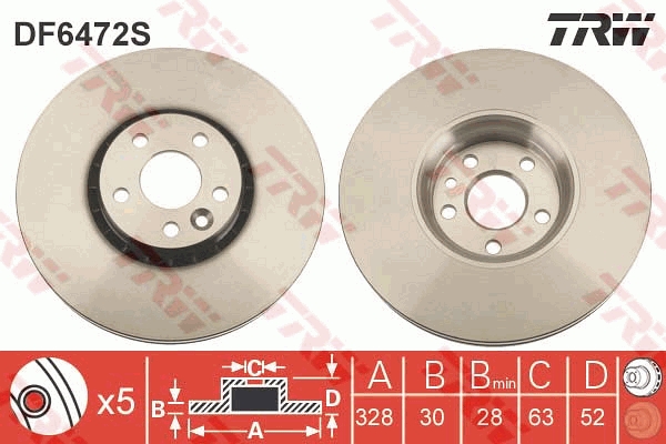 TRW DF6472S Disc frana