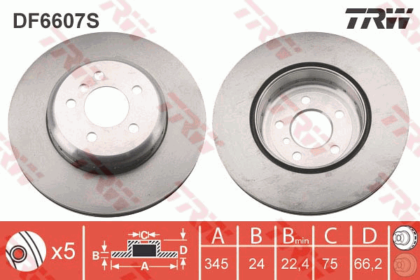 TRW DF6607S Bremsscheibe