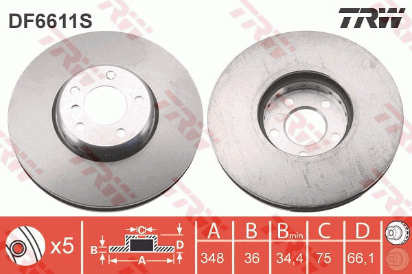 TRW DF6611S Bremsscheibe