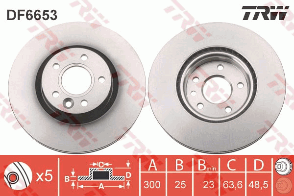 TRW DF6653 Bremsscheibe