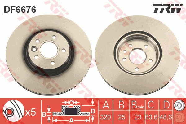 TRW DF6676S Disc frana