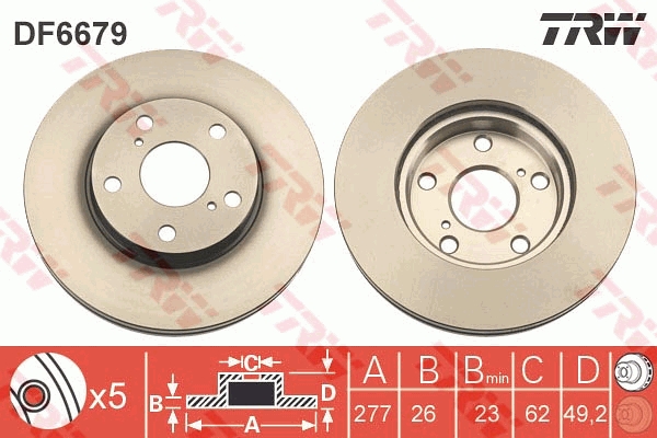 TRW DF6679 Disc frana