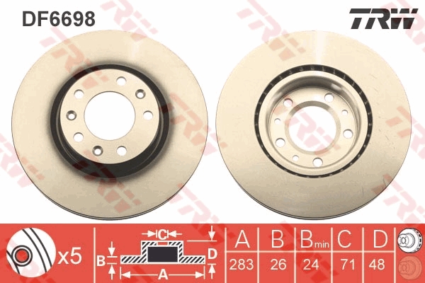 TRW DF6698 Disc frana