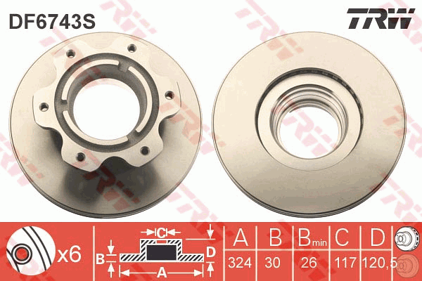 TRW DF6743S Bremsscheibe