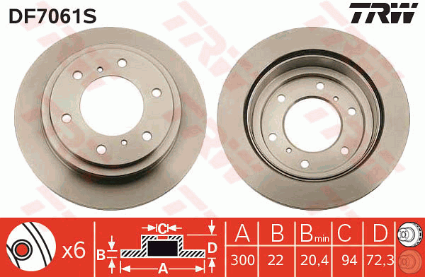 TRW DF7061S Bremsscheibe