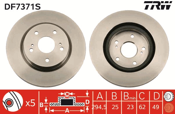 TRW DF7371S Disc frana