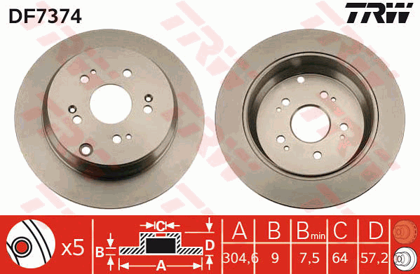 TRW DF7374 Discofreno