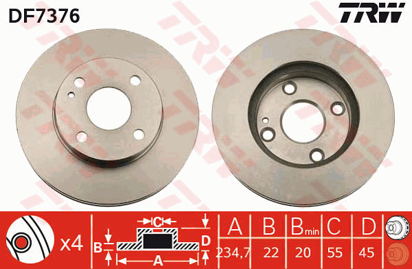 TRW DF7376 Discofreno