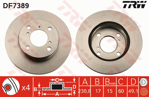 TRW DF7389 Discofreno