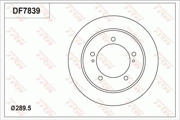 TRW DF7839 Brzdový kotouč