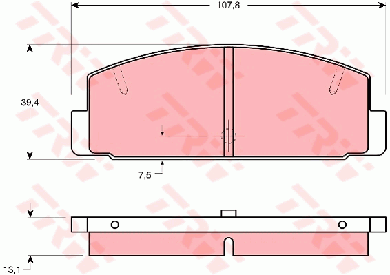 TRW GDB1027 Kit pastiglie freno, Freno a disco