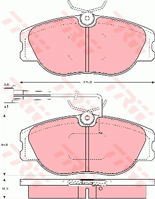 TRW GDB1052 Bremsbelagsatz,...