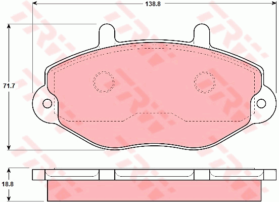 TRW GDB1080 Kit pastiglie freno, Freno a disco