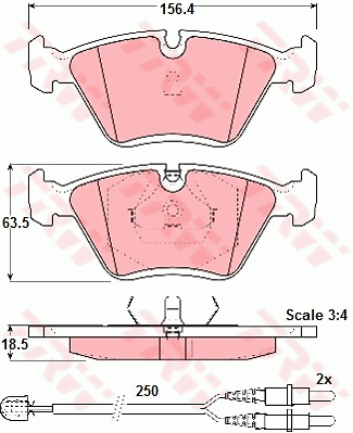 TRW GDB1098 Bremsbelagsatz,...